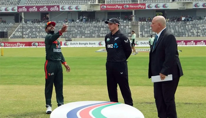 ​চট্টগ্রামে সিরিজ নির্ধারণী ম্যাচে টস জিতে ফিল্ডিংয়ে নিউজিল্যান্ড
