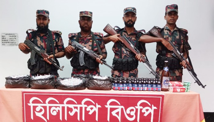 ​হিলিতে সীমান্তে ভারতীয় মাদকদ্রব্য জব্দ