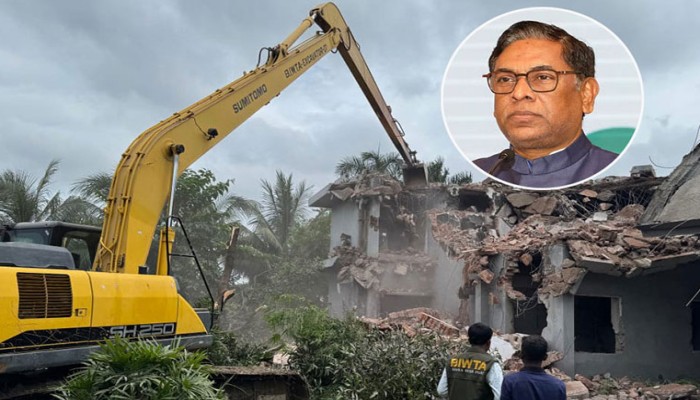 বুড়িগঙ্গার তীর থেকে সাবেক প্রতিমন্ত্রী বিপুর বাংলোবাড়ি উচ্ছেদ