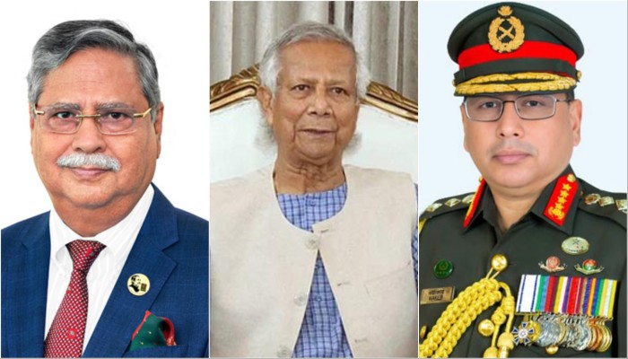 রাষ্ট্রপতি ও প্রধান উপদেষ্টার সঙ্গে সেনাপ্রধানের সাক্ষাৎ