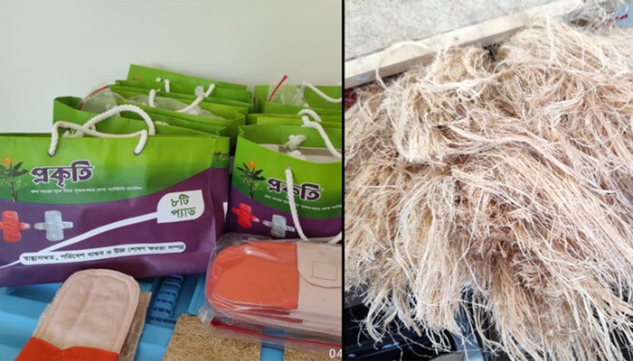 ​কলাগাছের আঁশ দিয়ে তৈরি হচ্ছে স্যানিটারি ন্যাপকিন