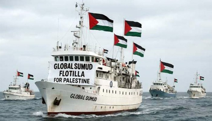 ইসরায়েলি বাধা অতিক্রম করে এগোচ্ছে ৩০ জাহাজ