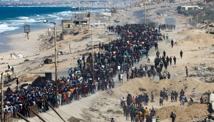যুদ্ধবিরতি কার্যকর হওয়ায় গাজায় ফিলিস্তিনিদের ঢল