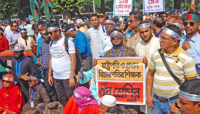 শাহবাগে শিক্ষকদের ‘কলম বিসর্জন’ কর্মসূচির ডাক