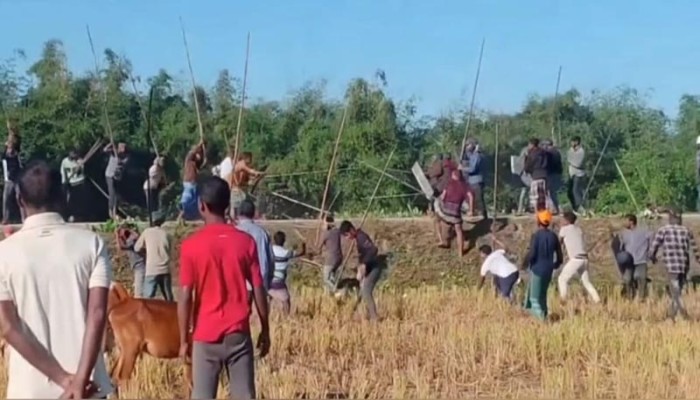 সুনামগঞ্জে বাজারের জমি নিয়ে বিরোধ, দুই গ্রামের সংঘর্ষে আহত ২৫