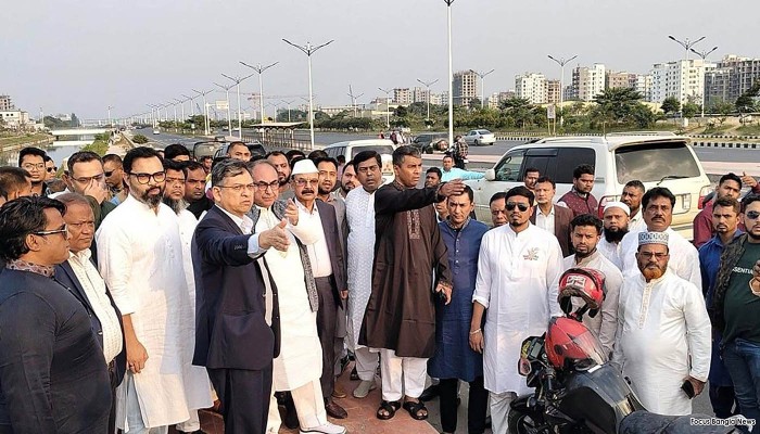 ​তারেক রহমানের সংবর্ধনা অনুষ্ঠানের ভেন্যু পরিদর্শনে বিএনপির নেতারা