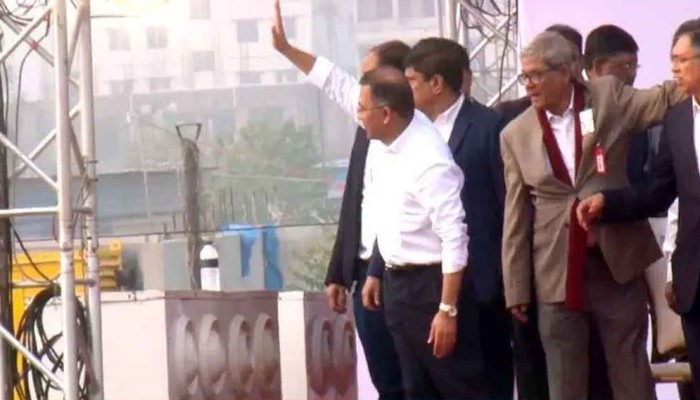 ​গণসংবর্ধনা মঞ্চে তারেক রহমান