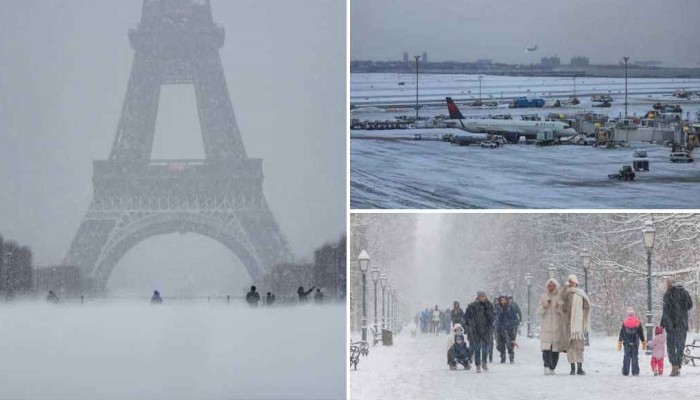 ​ইউরোপে তুষারপাতে বিপর্যয়: ৬ জনের মৃত্যু, শত শত ফ্লাইট বাতিল
