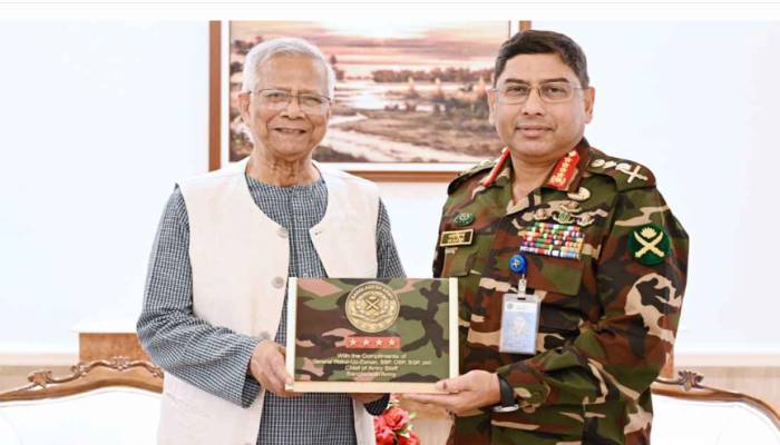 ​প্রধান উপদেষ্টার সঙ্গে সেনাপ্রধানের সাক্ষাৎ