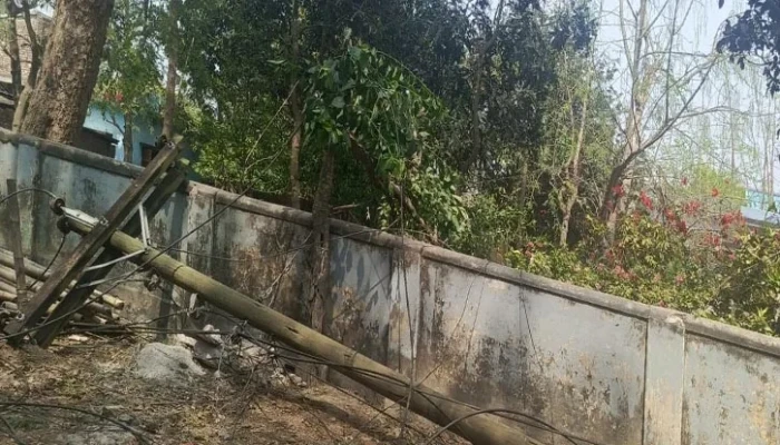 ঝড়ে ৮ বৈদ্যুতিক খুঁটি ভেঙে অন্ধকারে ২৫ হাজার গ্রাহক