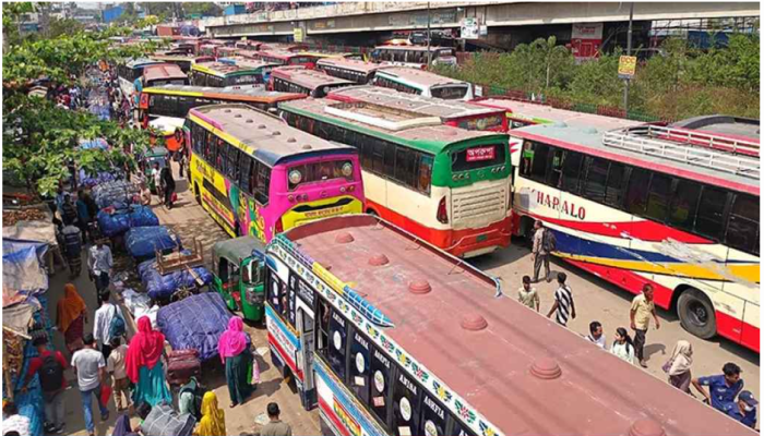 ঈদযাত্রা: ঢাকা-টাঙ্গাইল মহাসড়কে দীর্ঘ যানজট