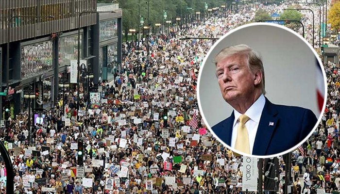 ​ট্রাম্পকে সরাতে যুক্তরাষ্ট্রের ইতিহাসে সর্ববৃহৎ আন্দোলনের ডাক