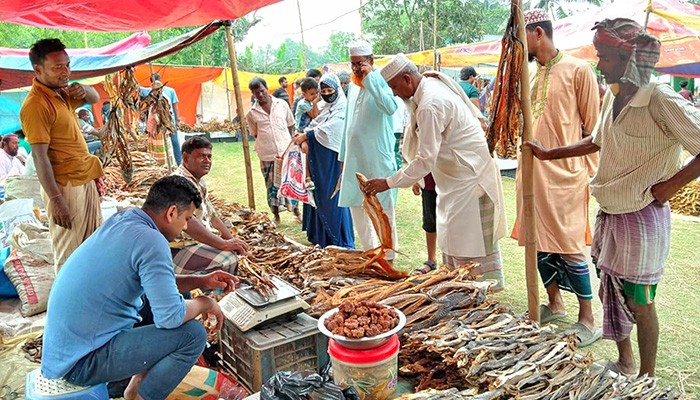 জমজমাট ৪০০ বছরের পুরোনো ঐতিহ্যবাহী শুঁটকি মেলা