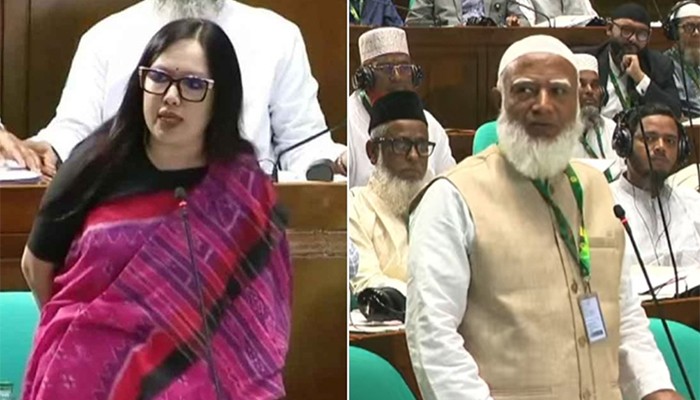 রুমিনের বক্তব্যের সময় অশালীন অঙ্গভঙ্গি, বিরোধীদলীয় নেতার নিন্দা