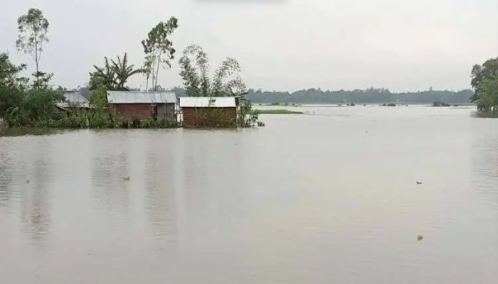 মৌলভীবাজারে পানিবন্দি ৫ শতাধিক পরিবার