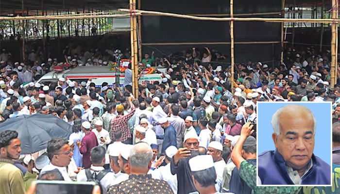 জয় বাংলা স্লোগানে বীর মুক্তিযোদ্ধা ইঞ্জিনিয়ার মোশাররফকে বিদায়