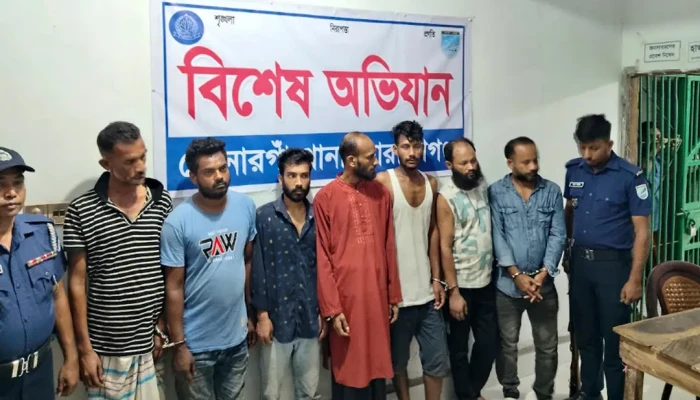 সোনারগাঁয়ে ডাকাতি চক্রের ৭ সদস্য গ্রেপ্তার