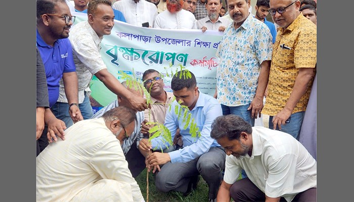 কলাপাড়ায় ৫০ শিক্ষাপ্রতিষ্ঠানে চারা বিতরণ