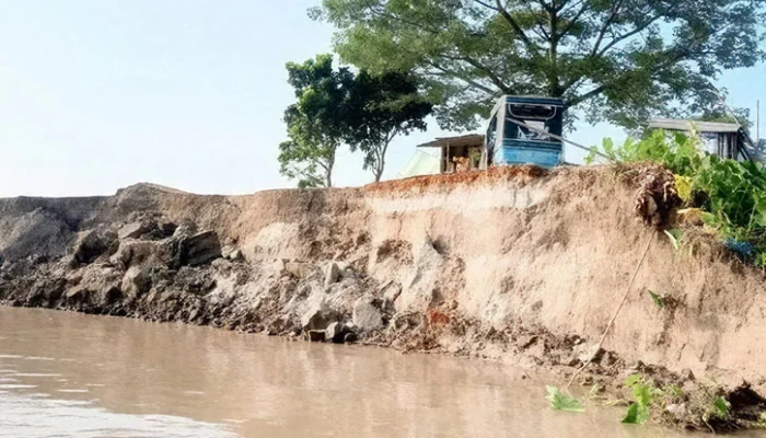 পদ্মার ভাঙনে সর্বস্বান্ত হাজারো মানুষ, স্থায়ী বাঁধের দাবি