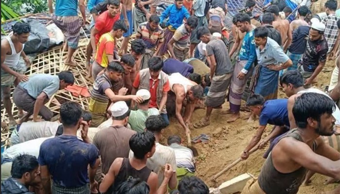 ​রোহিঙ্গা ক্যাম্পে পাহাড়ধস, প্রাণ গেল পাঁচ শিক্ষার্থীর