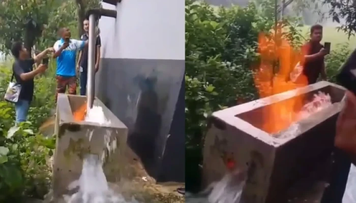 সিরাজগঞ্জে পানির পাম্পে আসছে গ্যাস, জনমনে কৌতূহল