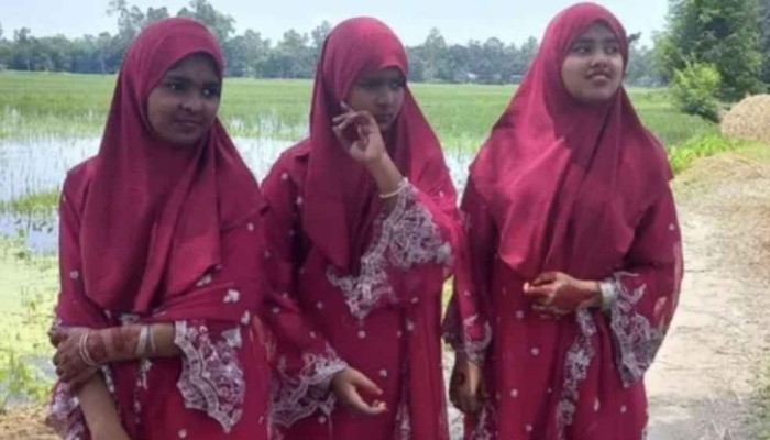 প্রাথমিক বৃত্তি পরীক্ষাতে ৩ জমজ বোনের চমক