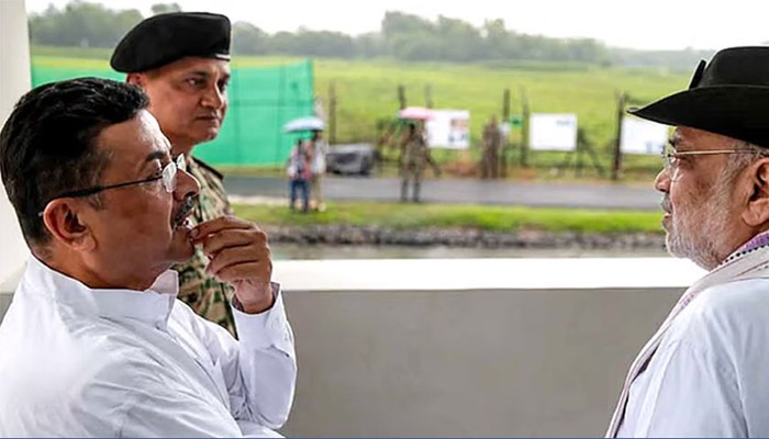 ​ভারত-বাংলাদেশ সীমান্ত পরিদর্শন করলেন অমিত শাহ ও শুভেন্দু অধিকারী