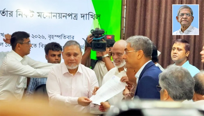 ​রাষ্ট্রপতি নির্বাচন: মির্জা ফখরুলের মনোনয়নপত্র ইসিতে জমা