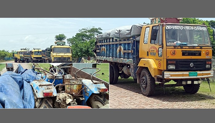 পায়রা বন্দরের আবাসন প্রকল্প থেকে সাত ট্রাক মালামাল আটক
