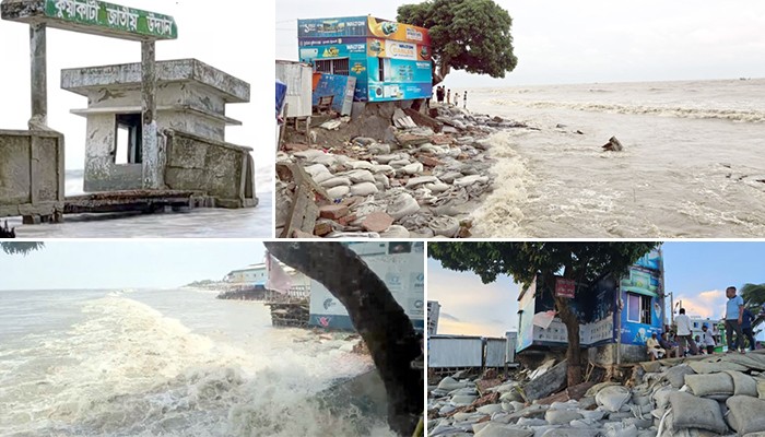 ​ছোট হয়ে আসছে কুয়াকাটা সৈকতের পরিধি