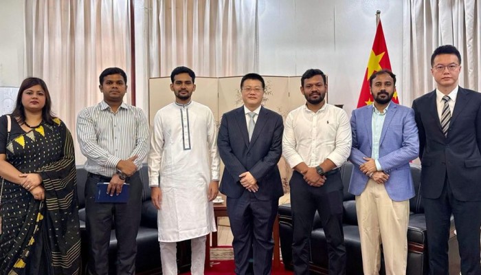 চীনের রাষ্ট্রদূতের সাথে এনসিপির প্রতিনিধি দলের সাক্ষাৎ