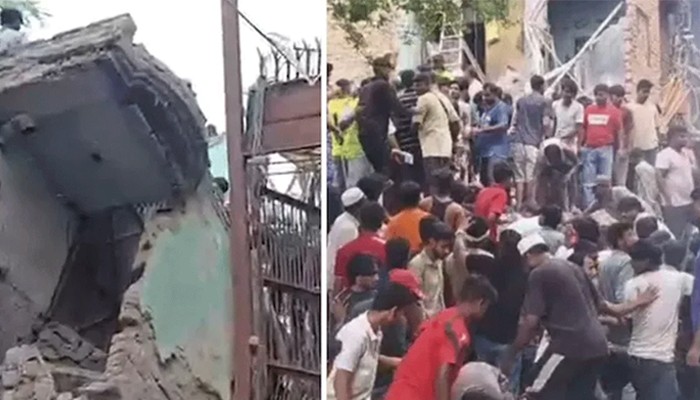 ​দিল্লিতে বহুতল ভবন ধস, ধ্বংসস্তূপের নিচে আটকা বহু মানুষ