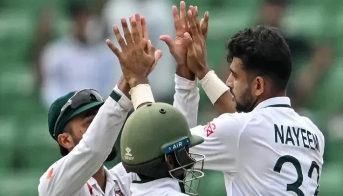 নাঈমের শেষের ঝলকে প্রথম ইনিংসেই লিড পেলো বাংলাদেশ